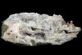 Quartz/Amethyst Crystal Geode Section - Morocco #70680-3